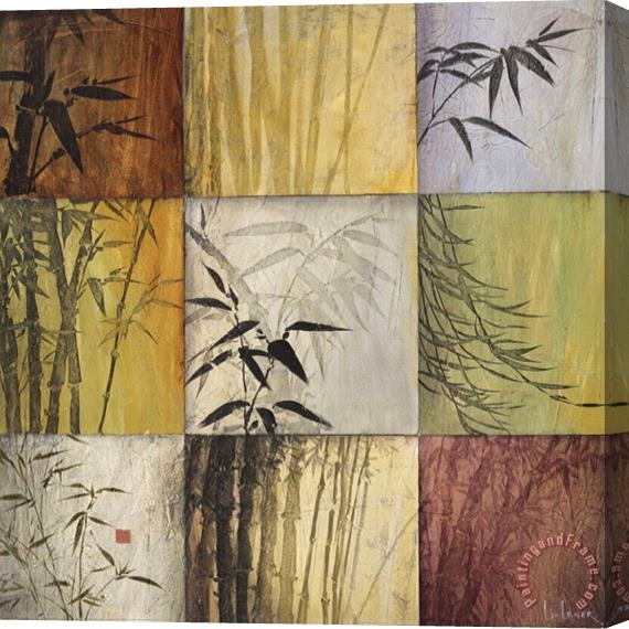 don li leger Bamboo Nine Patch II Stretched Canvas Print / Canvas Art