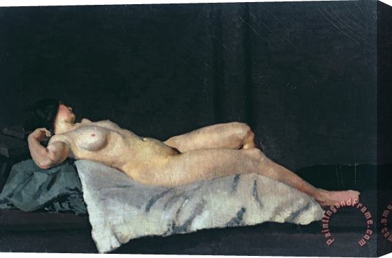 Dora Carrington Female Figure Lying on Her Back Stretched Canvas Print / Canvas Art