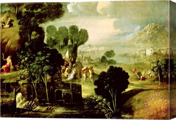 Dosso Dossi Landscape with Saints 1520 30 Stretched Canvas Print / Canvas Art