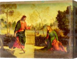 Dosso Dossi Canvas Paintings - Noli Me Tangere by Dosso Dossi
