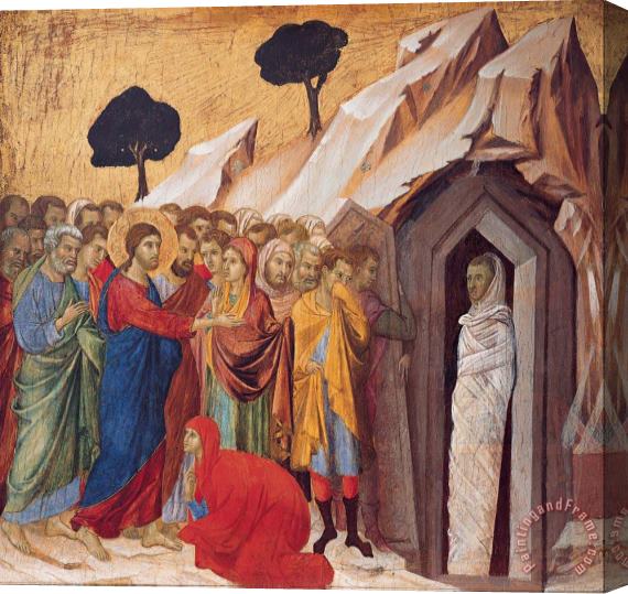 Duccio The Raising of Lazarus Stretched Canvas Painting / Canvas Art