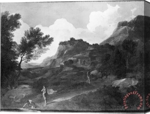 Dughet, Gaspard Mountainous Landscape Stretched Canvas Painting / Canvas Art