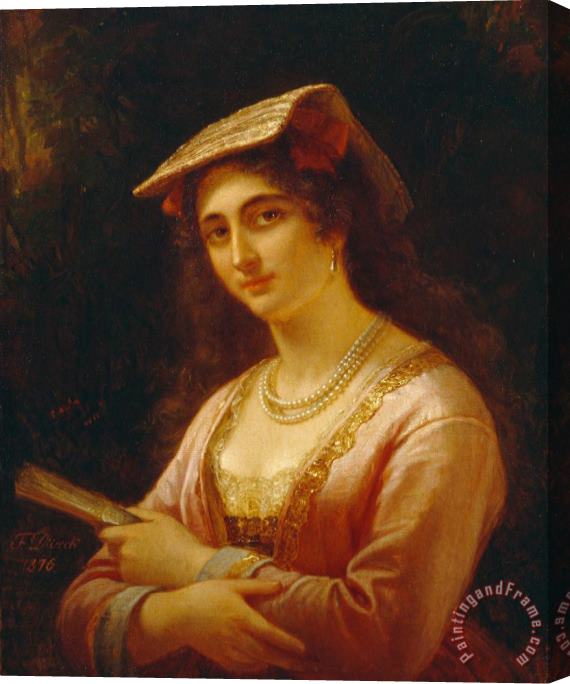 Durck, Friedrich A Neapolitan Woman Stretched Canvas Print / Canvas Art