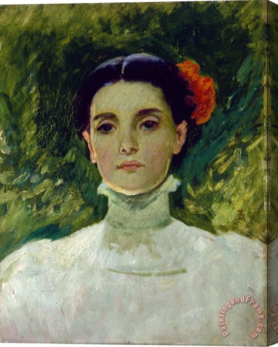 Duveneck, Frank Portrait of Maggie Wilson Stretched Canvas Painting / Canvas Art