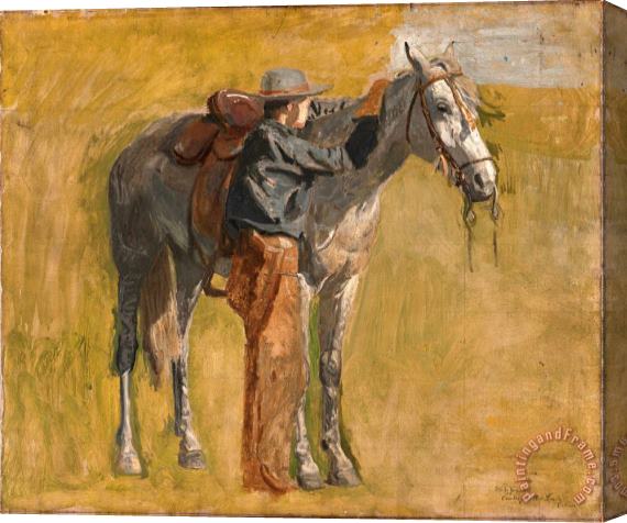 Eadweard J. Muybridge Cowboy Study for Cowboys in The Badlands Stretched Canvas Print / Canvas Art