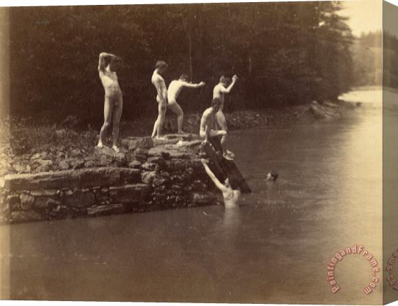 Eadweard J. Muybridge Eakins's Students at The The Swimming Hole Stretched Canvas Painting / Canvas Art