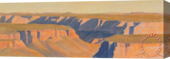 Ed Mell Study for Distant Canyon Stretched Canvas Painting / Canvas Art