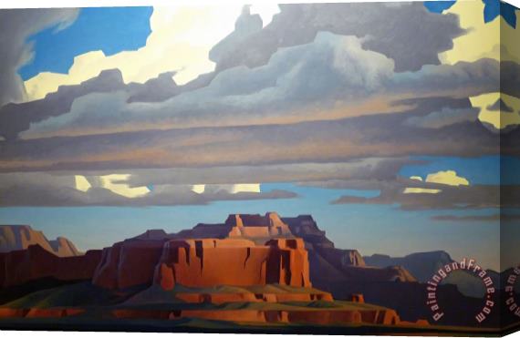 Ed Mell Sweeping Clouds Stretched Canvas Painting / Canvas Art