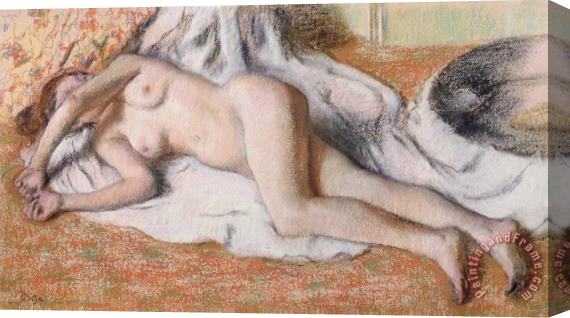 Edgar Degas After the Bath or Reclining Nude Stretched Canvas Print / Canvas Art