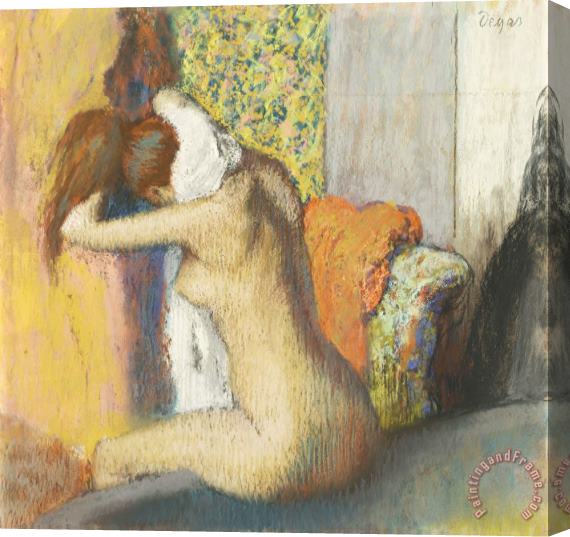 Edgar Degas Apres Le Bain, Femme S'essuyant La Nuque Stretched Canvas Painting / Canvas Art