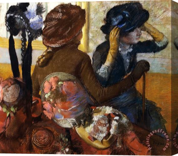 Edgar Degas At Milliner's Stretched Canvas Painting / Canvas Art