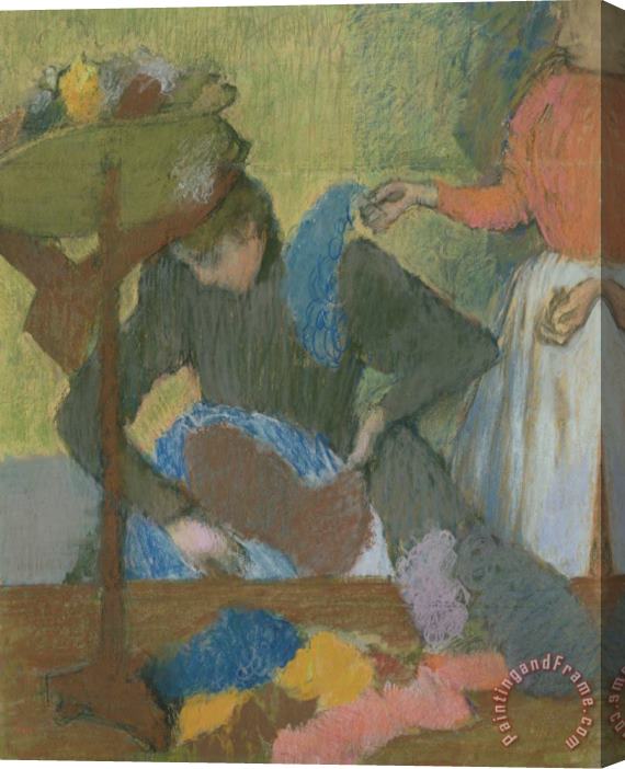 Edgar Degas At the Hat Maker Stretched Canvas Painting / Canvas Art