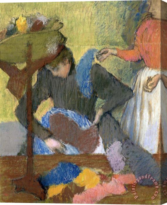 Edgar Degas At The Milliner's Stretched Canvas Print / Canvas Art