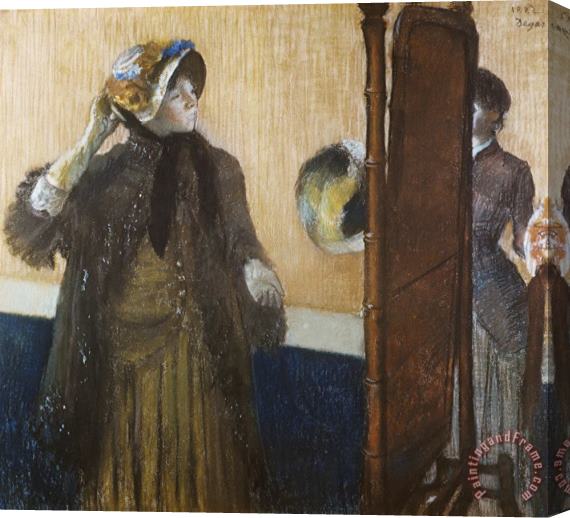 Edgar Degas At The Milliner's Stretched Canvas Painting / Canvas Art