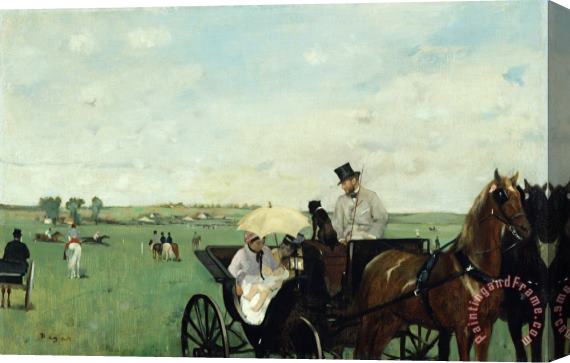 Edgar Degas At The Races in The Countryside Stretched Canvas Print / Canvas Art