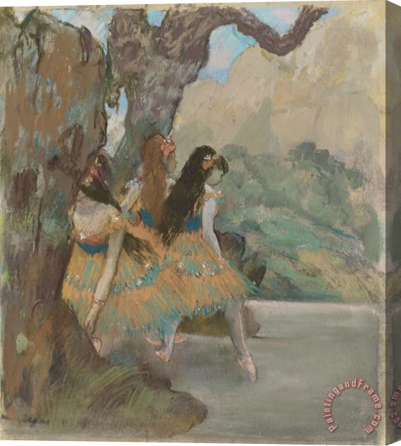 Edgar Degas Ballet Dancers Stretched Canvas Painting / Canvas Art