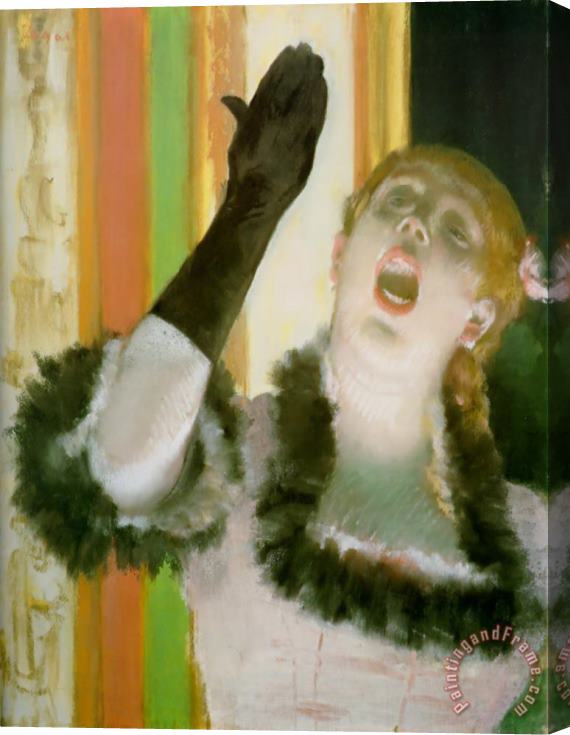Edgar Degas Cafe Concert Singer Stretched Canvas Print / Canvas Art