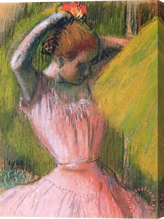 Edgar Degas Dancer arranging her hair Stretched Canvas Print / Canvas Art