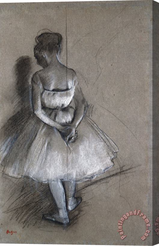 Edgar Degas Dancer Standing, Her Hands Crossed Behind Her Back Stretched Canvas Painting / Canvas Art