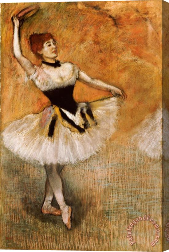 Edgar Degas Dancer with Tambourine Stretched Canvas Print / Canvas Art