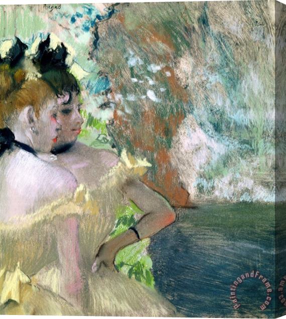 Edgar Degas Dancers in The Wings (pastel on Paper) Stretched Canvas Print / Canvas Art