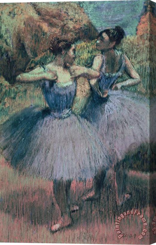 Edgar Degas Dancers in Violet Stretched Canvas Painting / Canvas Art