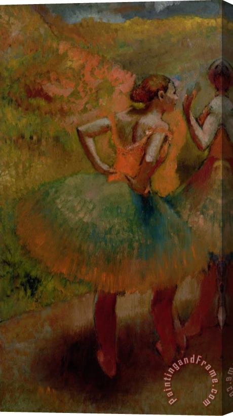 Edgar Degas Dancers Wearing Green Skirts Stretched Canvas Print / Canvas Art