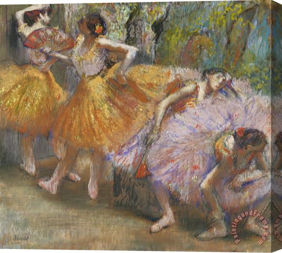 Edgar Degas Dancers with Fans Stretched Canvas Painting / Canvas Art