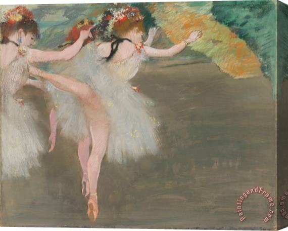 Edgar Degas Danseuses En Blanc Stretched Canvas Print / Canvas Art