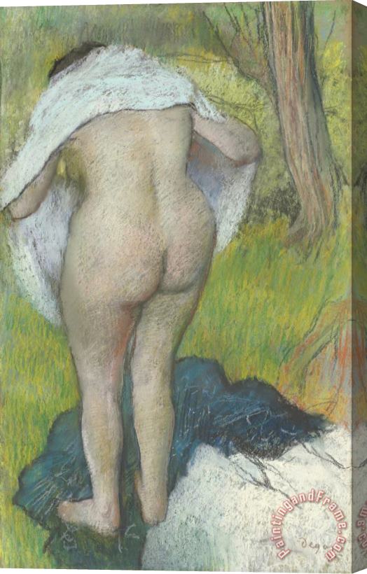 Edgar Degas Girl Drying Herself Stretched Canvas Painting / Canvas Art