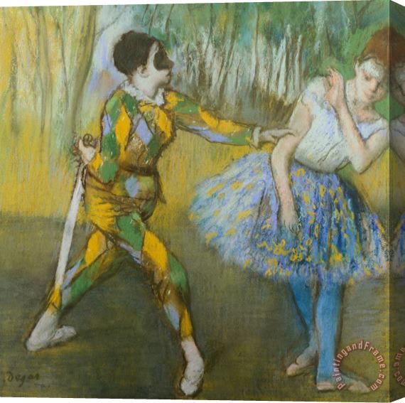 Edgar Degas Harlequin And Columbine Stretched Canvas Print / Canvas Art