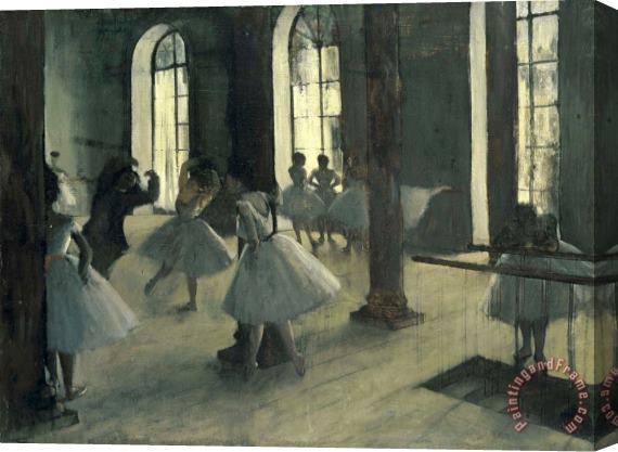 Edgar Degas La Repetition Au Foyer De La Danse Stretched Canvas Painting / Canvas Art