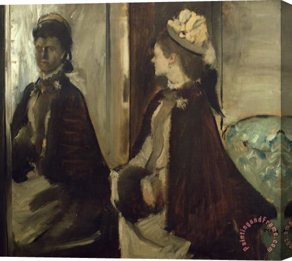 Edgar Degas Madame Jeantaud in the mirror Stretched Canvas Painting / Canvas Art