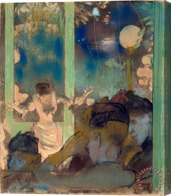Edgar Degas Mademoiselle Becat at The Cafe Des Ambassadeurs Stretched Canvas Painting / Canvas Art