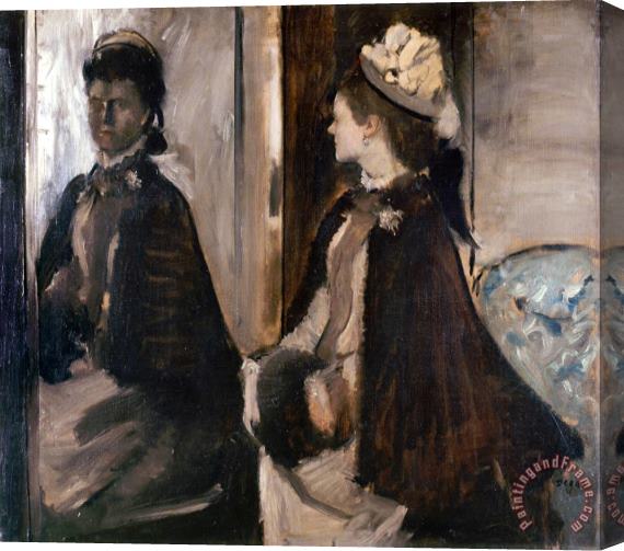 Edgar Degas Mrs Jeantaud in The Mirror Stretched Canvas Print / Canvas Art