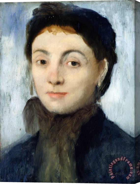 Edgar Degas Portrait of Josephine Gaujelin Stretched Canvas Print / Canvas Art