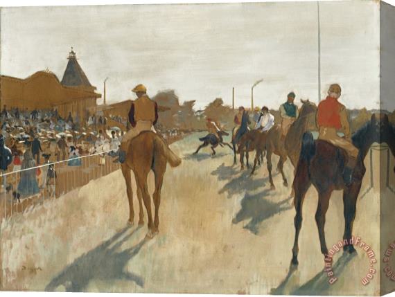 Edgar Degas Race Horses Before The Stands, Ca. 1866 68 Stretched Canvas Print / Canvas Art