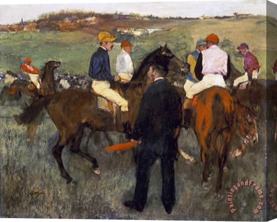 Edgar Degas Racehorses (leaving The Weighing) Stretched Canvas Print / Canvas Art