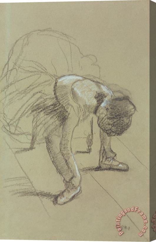 Edgar Degas Seated Dancer Adjusting Her Shoes Stretched Canvas Painting / Canvas Art
