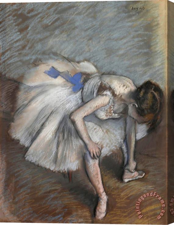 Edgar Degas Seated Dancer Leaning Forward, Massaging Her Left Foot Stretched Canvas Painting / Canvas Art