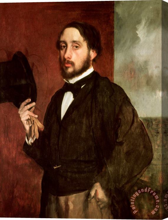 Edgar Degas Self portrait Stretched Canvas Painting / Canvas Art