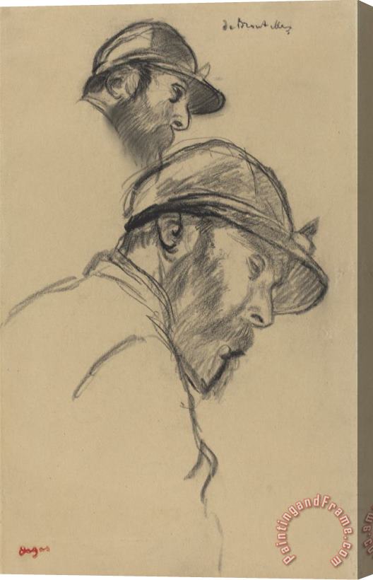 Edgar Degas Study of a Jockey (m. De Broutelles) Stretched Canvas Painting / Canvas Art