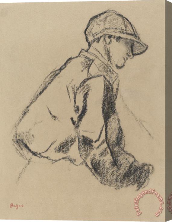 Edgar Degas Study of a Jockey Stretched Canvas Painting / Canvas Art