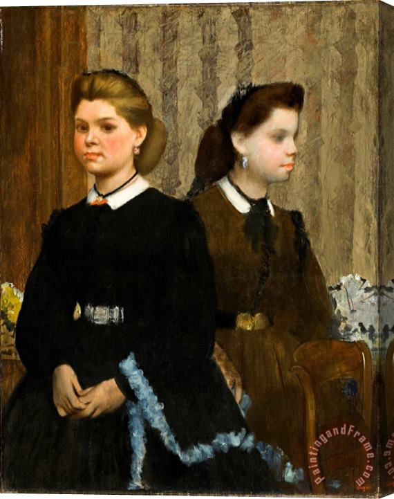 Edgar Degas The Bellelli Sisters (giovanna And Giuliana Bellelli) Stretched Canvas Painting / Canvas Art