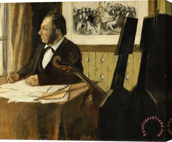 Edgar Degas The Cellist Pilet Stretched Canvas Print / Canvas Art