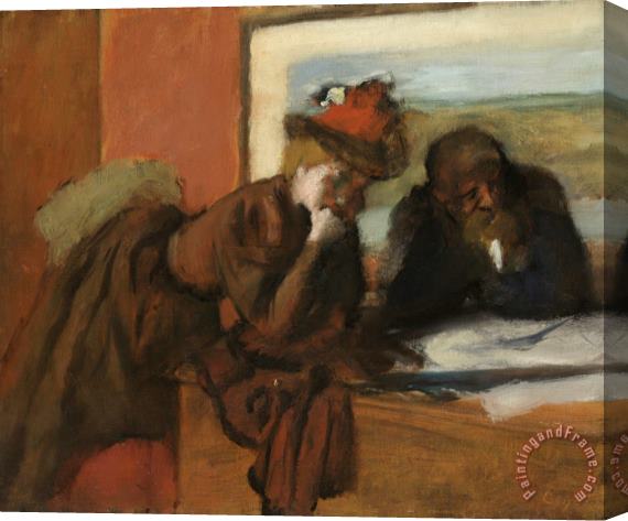 Edgar Degas The Conversation Stretched Canvas Print / Canvas Art