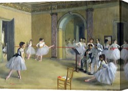 Magasin Fouquet Boutique for The Jeweller Georges Fouquet Rue Royale Paris C 1900 Canvas Paintings - The Dance Foyer at the Opera on the rue Le Peletier by Edgar Degas