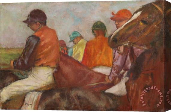 Edgar Degas The Jockeys Stretched Canvas Painting / Canvas Art