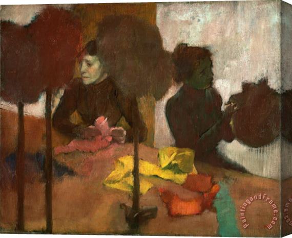 Edgar Degas The Milliners Stretched Canvas Painting / Canvas Art