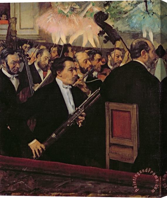 Edgar Degas The Opera Orchestra Stretched Canvas Painting / Canvas Art